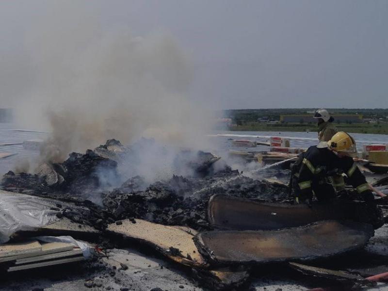 В Самарской области 6 июня произошел пожар в индустриальном парке "Преображенка"