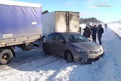 Свидетелем ДТП из-за непогоды у Тольятти стала съемочная группа ТРК “ГУБЕРНИЯ”