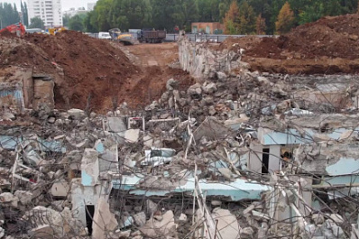 Самарцам показали с воздуха, что осталось от ТЦ "Колизей"