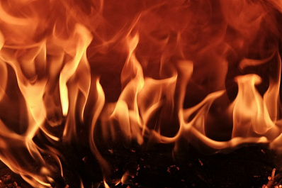 В Самарской области на трассе загорелась грузовая "газель"