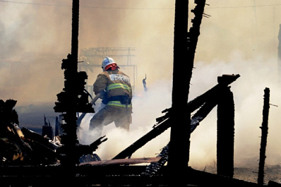В Самарской области ночью 20 февраля в сгоревшем доме погибли два человека