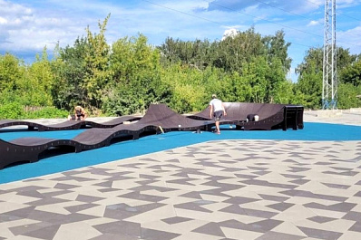 В Октябрьске возводят памп-трек для велосипедистов 