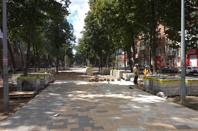 Голубые ели и трехцветная плитка: самарцам рассказали, когда закончится реконструкция бульвара Металлургов