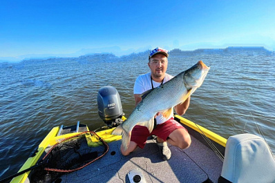 В Самарской области рыбак вытащил из реки огромного жереха весом 6,5 кг