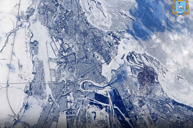 Космонавт Сергей Кудь-Сверчков заснял с орбиты зимнюю Сызрань