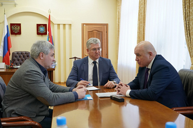Виктор Кудряшов провел рабочую встречу с уполномоченным по защите прав предпринимателей Эдуардом Харченко