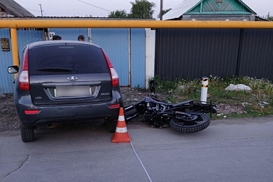 В Самарской области водитель "Калины" сбил мотоциклиста