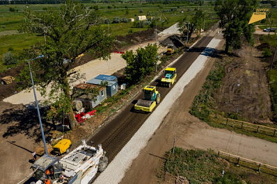В Самарской области по новой технологии отремонтируют въезд в поселок Тимашево
