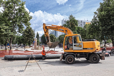 Дороги вокруг Крымской площади обновлены на 40 %