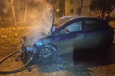 В Суходоле 10 декабря сгорела иномарка 