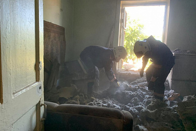 В Новосибирске в жилом доме рухнул потолок