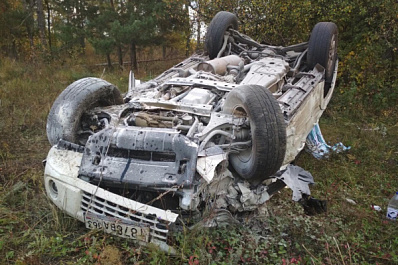 В Самарской области произошло крупное ДТП с "перевертышем"