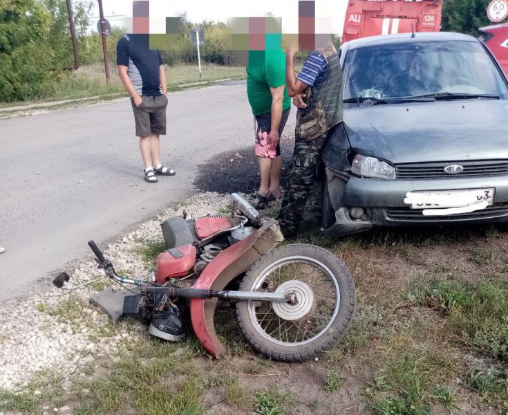 В Самарской области в ДТП пострадали 17-летний мотоциклист и его пассажир 