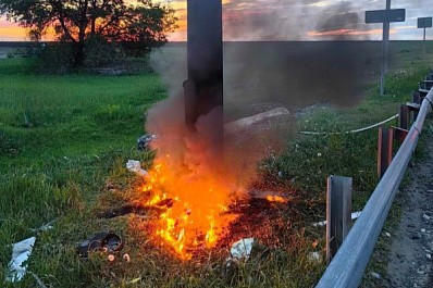 В Самарской области на трассе вспыхнул светофор