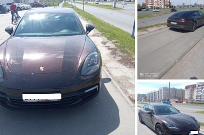 В Тольятти водителя Porsche наказали за парковку на тротуаре