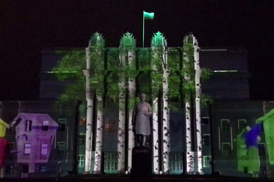 В Самаре прошла репетиция 3D-mapping шоу и пиротехнического спектакля