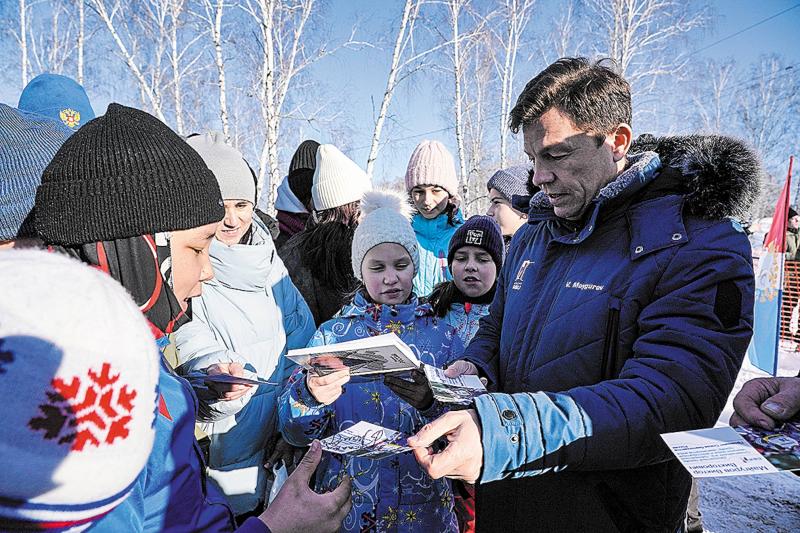 В Камышлинском районе лыжно-биатлонную трассу посетил президент Союза биатлонистов России