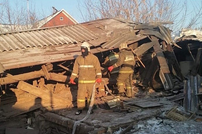 В Безенчуке из-за взрыва газового баллона обрушился частный дом
