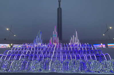 Самый большой в Европе световой фонтан установили в Самаре