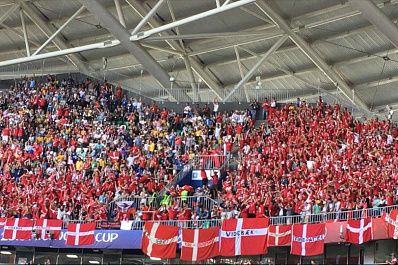 ФИФА оштрафовала Данию за непристойный баннер и поведение болельщиков на Самара Арене