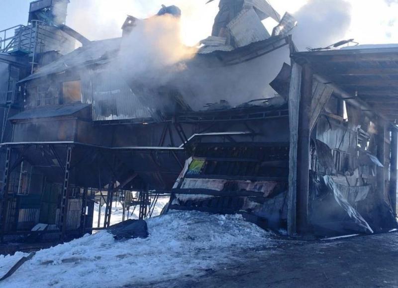 В Самарской области сгорела зерносушилка