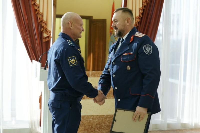 Вячеслав Федорищев провел рабочую встречу с атаманом Всероссийского казачьего общества Виталием Кузнецовым