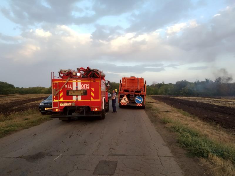 Пожарные ликвидировали открытое горение в Кинельском районе