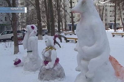 Вандалы разрушили снежные скульптуры тольяттинского мастера