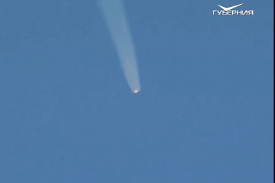 Во время старта ракеты-носителя Союз-ФГ с космодрома Байконур произошла авария
