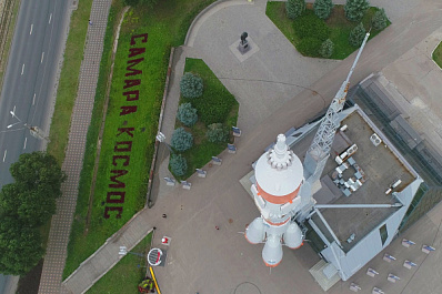 В Самаре показали, как выглядит монумент ракеты-носителя "Союз" изнутри