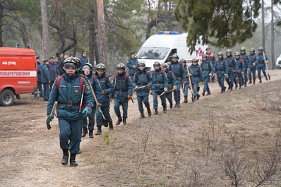 В Самарской области прошли учения по тушению лесных пожаров