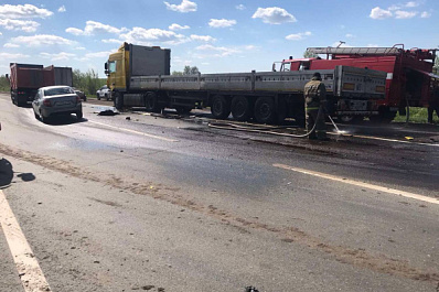 Фура, самосвал и две легковушки: в Самарской области случилось массовое ДТП с 4 авто на кольце Южного шоссе