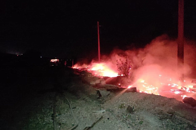 9 сентября в Самарской области загорелись старые шпалы