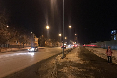 В Самаре на Луначарского появилось освещение