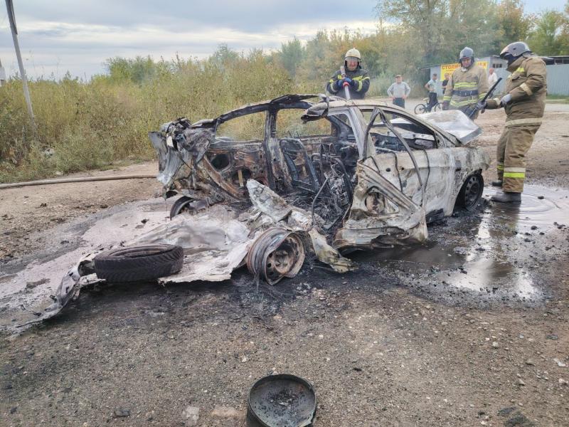 В Самарской области на ходу загорелась иномарка