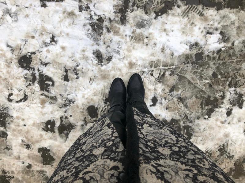 Желтый снег выпал в Самарской области