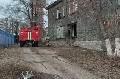 Днем 11 декабря в Кинеле вспыхнула заброшка