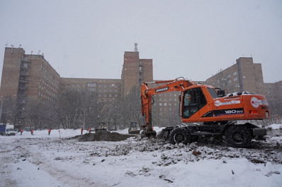 В больнице Середавина строят модульный корпус для больных COVID-19