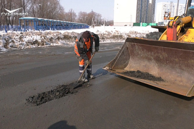 В Самаре приступили к аварийно-ямочному ремонту дорог