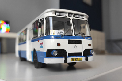 Самарский моделист собрал городской автобус ЛиАЗ 60-го маршрута