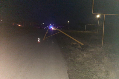 В Самарской области водитель врезался в столб и погиб