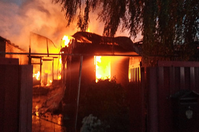 В ночь на 24 июля в Самаре 87 человек тушили два горящих дома на ул. Набережной реки Самары