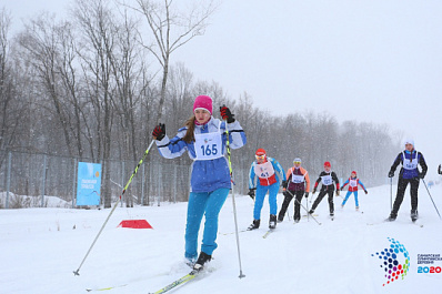 На территории "Самарской Олимпийской Деревни" прошел лыжный забег