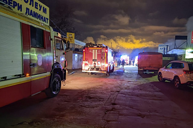 В Самаре на Птичьем рынке вспыхнул крупный пожар