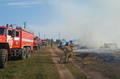В Самарской области 1 сентября сгорели 15 тонн заготовленной соломы