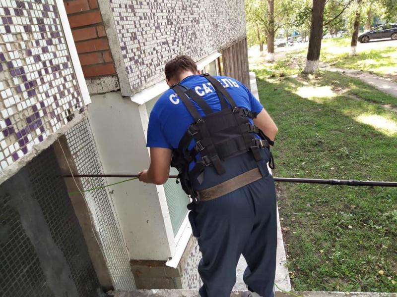 В Тольятти спасатели достали измученную кошку из бетонных швов