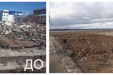 В Самаре вывезли строительный мусор с площадки у 6-го причала