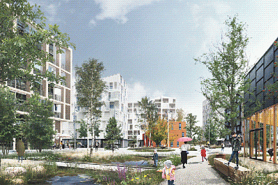 Самарцам показали эскизы будущих домов и территории около "Самара Арены"