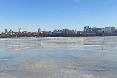 Стала известна толщина льда в феврале на Волге в Самарской области