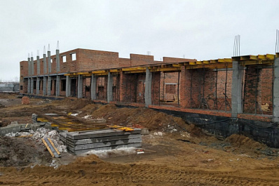 В Пестравском районе активно возводят здание Высокинского отделения Южного пансионата для ветеранов труда 